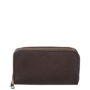 Persaman New York Xenia Zip Leather Continental Wallet, Brown